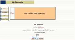 Desktop Screenshot of iblproducts.com